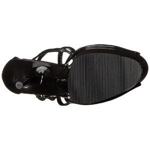 Nero Vernice 15 cm Pleaser DELIGHT-612 Plateau Scarpe Dcollet