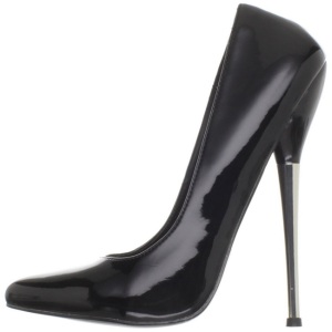 Nero Vernice 16 cm DAGGER-01 Fetish Scarpe Dcollet
