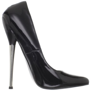 Nero Vernice 16 cm DAGGER-01 Fetish Scarpe Dcollet