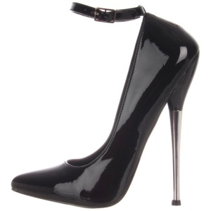Nero Vernice 16 cm DAGGER-12 Fetish Scarpe Dcollet