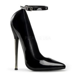 Nero Vernice 16 cm DAGGER-12 Scarpe Dcollet Tacco Stiletto