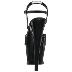 Nero Vernice 18 cm Pleaser MOON-709 Plateau Tacchi Alti a Spillo