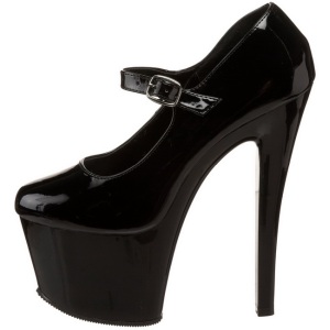 Nero Vernice 18 cm Pleaser SKY-387 Plateau Scarpe Dcollet