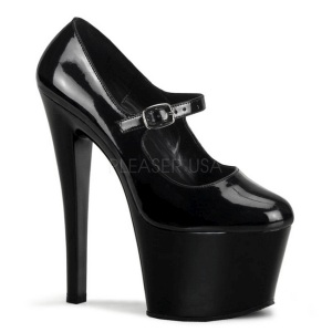 Nero Vernice 18 cm Pleaser SKY-387 Plateau Scarpe Dcollet