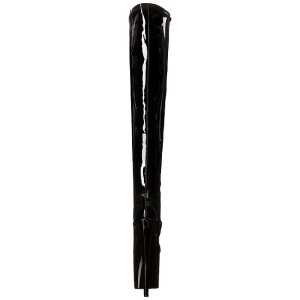 Nero Vernice 20 cm PLEASER FLAMINGO-3000 Stivali Overknee Plateau