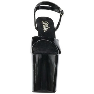 Nero Vernice 20 cm Pleaser FLAMINGO-809 Tacchi Alti Plateau