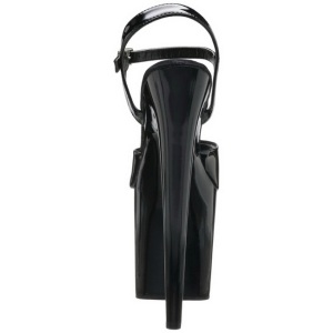 Nero Vernice 20 cm Pleaser FLAMINGO-809 Tacchi Alti Plateau