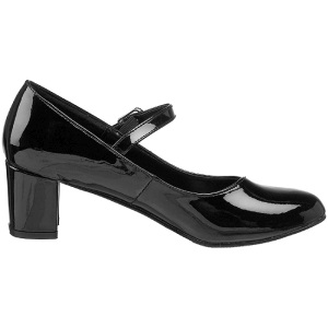 Nero Vernice 5 cm SCHOOLGIRL-50 Scarpe Dcollet Classico Donna