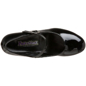 Nero Vernice 5 cm SCHOOLGIRL-50 Scarpe Dcollet Classico Donna