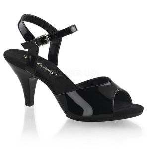 Nero Vernice 8 cm BELLE-309 Sandali Donna con Tacco