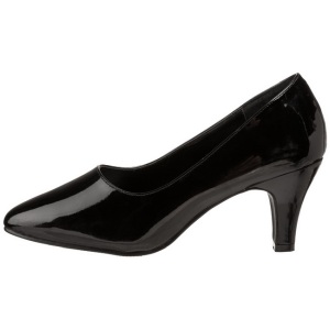 Nero Vernice 8 cm DIVINE-420W scarpe dcollet con tacchi bassi