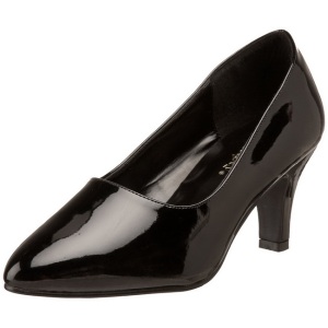 Nero Vernice 8 cm DIVINE-420W scarpe dcollet con tacchi bassi
