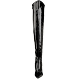 Nero Vernice 9,5 cm LUST-3000 stivali overknee tacco alto
