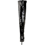 Nero Vernice 9,5 cm LUST-3000 stivali overknee tacco alto