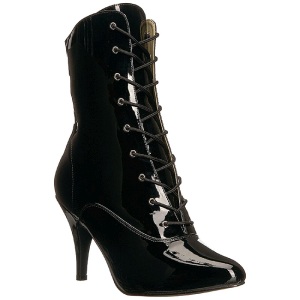 Nero Verniciata 10 cm DREAM-1020 grandi taglie stivaletti donna
