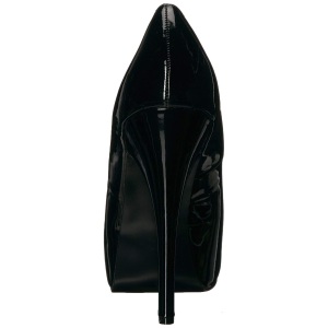 Nero Verniciata 14,5 cm Burlesque TEEZE-06W scarpe dcollet per piedi larghi da uomo