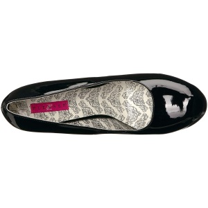Nero Verniciata 14,5 cm Burlesque TEEZE-06W scarpe dcollet per piedi larghi da uomo