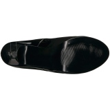 Nero Verniciata 14,5 cm Burlesque TEEZE-06W scarpe décolleté per piedi larghi da uomo