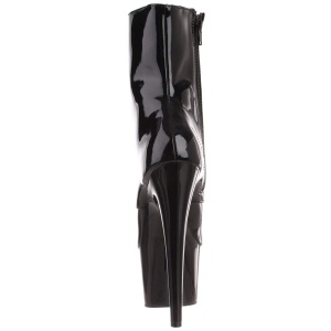 Nero Verniciata 18 cm ADORE-1020 stivaletti con plateau donna