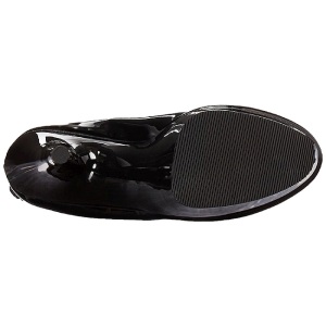 Nero Verniciata 18 cm ADORE-3050 plateau stivali alti con tacco