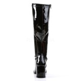 Nero Verniciata 7,5 cm GOGO-300WC Stivali da donna con gambale largo