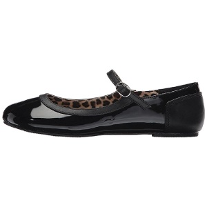 Nero Verniciata ANNA-02 grandi taglie scarpe ballerine