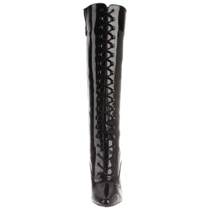 Nero Verniciato 13 cm SEDUCE-2020 Stivali Stringati Donna