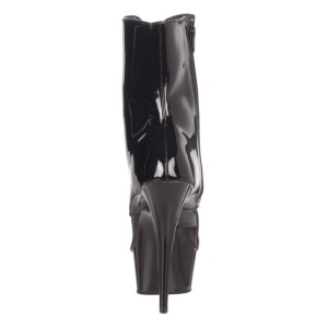 Nero Verniciato 15,5 cm DELIGHT-1020 Plateau Stivaletti Donna