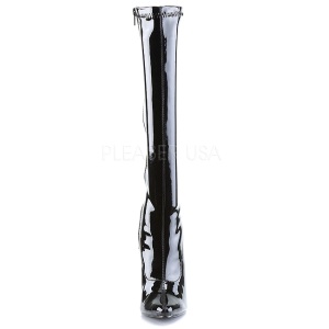 Nero Verniciato 15 cm DOMINA-2000 Stivali Tacco Alto Donna