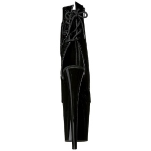 Nero Verniciato 20 cm Pleaser FLAMINGO-1018 Plateau Stivaletti Donna