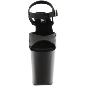 Nero Verniciato 20 cm Pleaser XTREME-809 Tacchi Alti Plateau