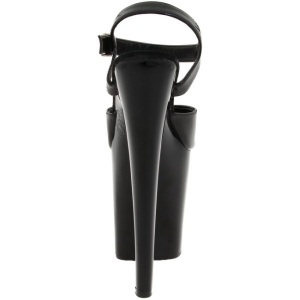 Nero Verniciato 20 cm Pleaser XTREME-809 Tacchi Alti Plateau