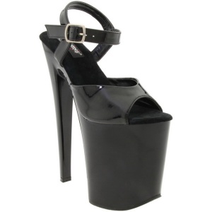 Nero Verniciato 20 cm Pleaser XTREME-809 Tacchi Alti Plateau