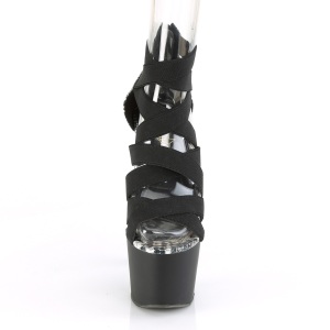 Nero banda elasticizzata 18 cm ADORE-748SP scarpe da donna pleaser