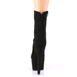 Nero faux suede 18 cm ADORE-1042 stivaletti da pole dance