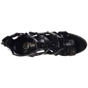 Nero gladiatore 15 cm DELIGHT-682 Sandali Tacco Altissimo