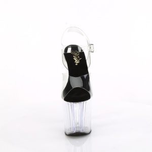 Nero trasparente 19 cm ENCHANT-708 Calzature plateau con tacco