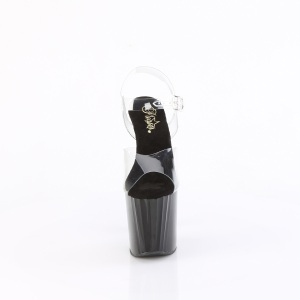 Nero trasparente 19 cm ENCHANT-7082 Calzature plateau con tacco