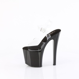Nero trasparente 19 cm ENCHANT-7082 Calzature plateau con tacco