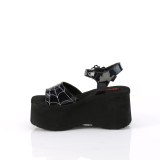 Ologramma 6,5 cm DemoniaCult FUNN-10 emo scarpe lolita sandali con zeppa plateau