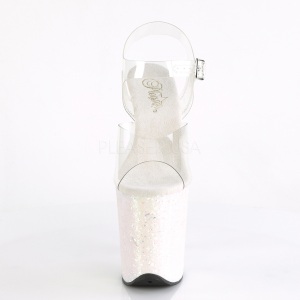 Opale Scintillare 20 cm FLAMINGO-808LG Plateau Sandali Tacco Altissimo