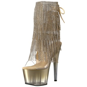 Oro 18 cm ADORE-1017RSFT stivaletti con frange donna tacco alto