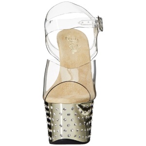 Oro 18 cm Pleaser STARDUST-708 Tacchi Alti Cromo Plateau