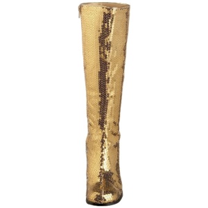 Oro Lustrini 8 cm SPECTACUL-300SQ Stivali Donna da Uomo