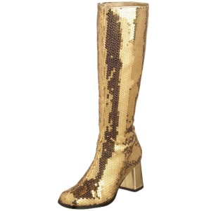 Oro Lustrini 8 cm SPECTACUL-300SQ Stivali Donna da Uomo