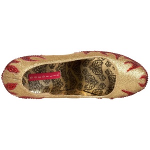 Oro Pietre Scintillanti 14,5 cm Burlesque TEEZE-27 Scarpe donna tacco altissime