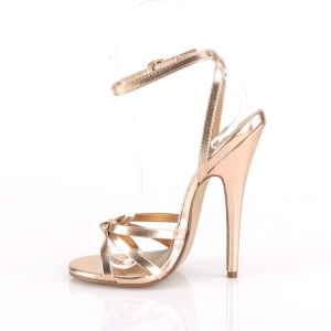 Oro Rosa 15 cm Devious DOMINA-108 sandali tacchi a spillo