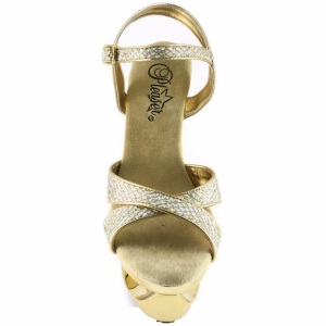 Oro Scintillare 16,5 cm Pleaser ECLIPSE-619G Scarpa Stiletto Alto
