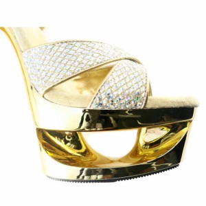 Oro Scintillare 16,5 cm Pleaser ECLIPSE-619G Scarpa Stiletto Alto