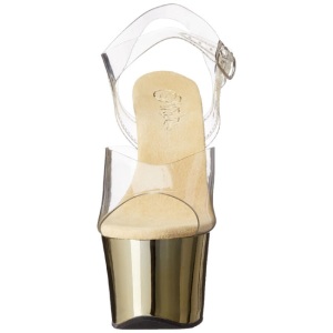 Oro Trasparente 18 cm SKY-308 Plateau Tacchi Alti a Spillo